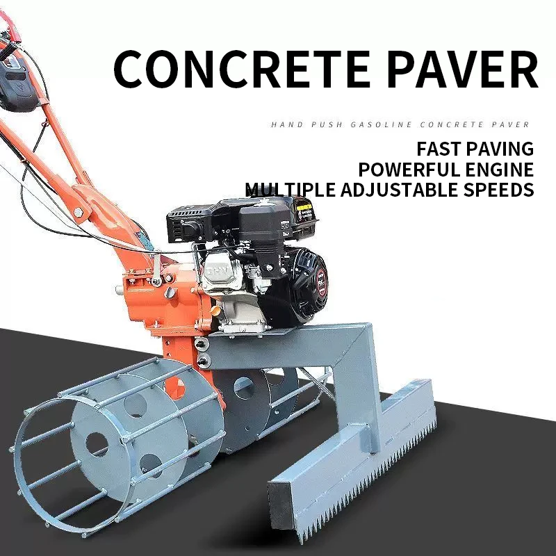Small concrete paver, cement and asphalt pavement paver, 6.5HP/7HP push-type mortar loader, direct-drive gear transm(Customized)
