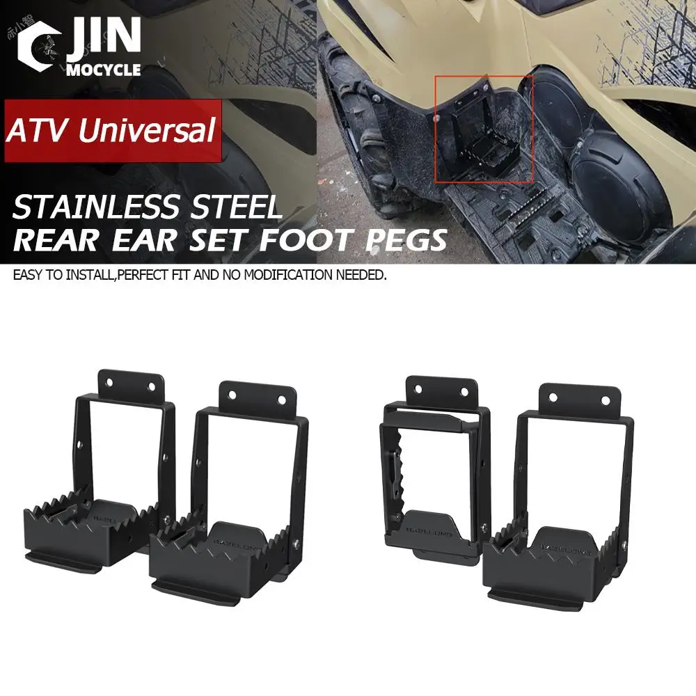 

For Honda Fourtrax Foreman/Rubicon/Kodiak 450/700 ATV Universal Modle Allyear Footrest Foldable 90° Adjustable Foot Pedals Rests