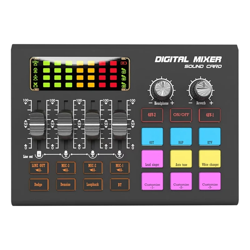 

XB-SX10 Mixer Live Sound Card Mobile Computer Game Recording Live Microphone Karaoke Instrument Dedicated Audio Console