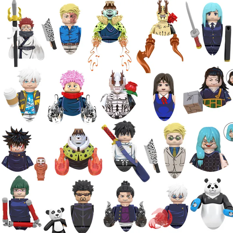 Cartoon Building Blocks Anime Mini Action Figures Heads Assembly Toy Kids Birthday Gifts Christmas Gifts WM2458 WM6140 WM6149