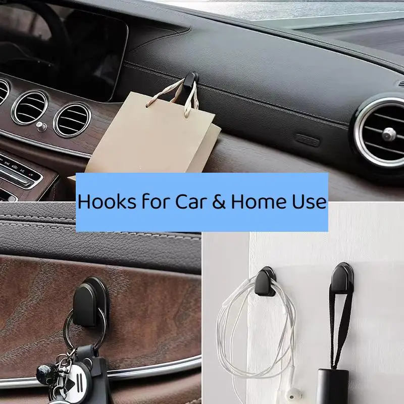 1/10Pcs Auto Accessories Mini Car Hooks Interior Storage Holder For USB Cable Headphone Key Self-Adhesive Wall Hanging Hook