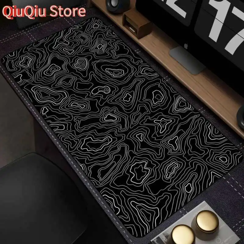 لوحة الماوس 100x50 خطوط الطبوغرافية لوحات ماوس الكمبيوتر الألعاب ستراتا السائل لوحة ماوس كبيرة كبيرة حصيرة لوحة المفاتيح ألعاب ماوس الوسادة Xxl #5