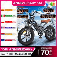 JANSNO X50 Electric Bike 750W Motor 48V14AH Battery 20*4 inch All Terrain Fat Tire Adult E Bike 7-Speed Shimano Electric Bicycle