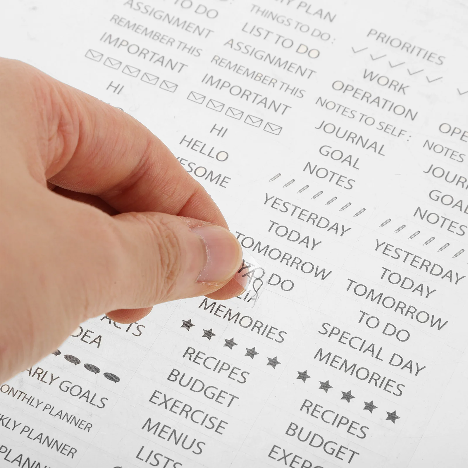 

4 Sheets Journal Stickers Exquisite Planner Stickers for DIY Scrapbook Calendar Notebook Decorative Craft Supplies