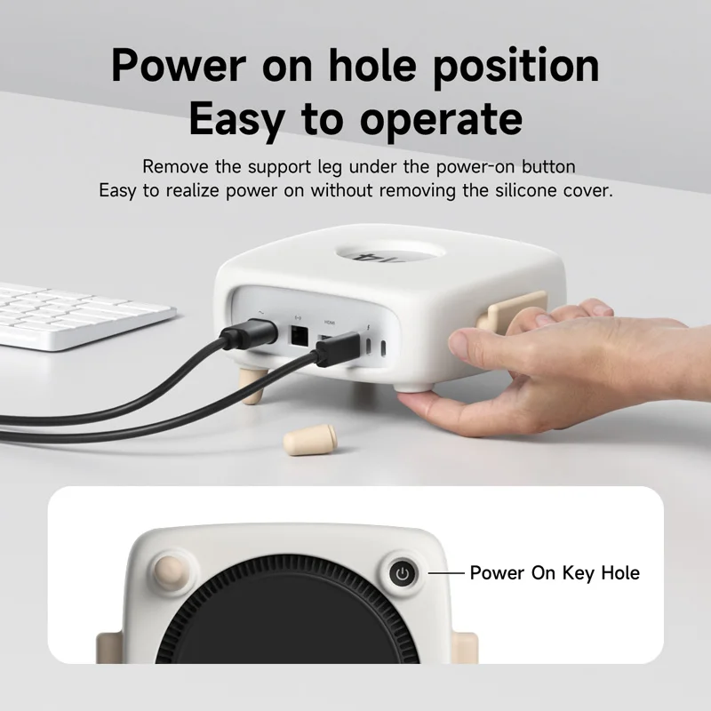 Hagibis سيليكون الغطاء الواقي لجهاز ماك ميني M4/M4 برو 2024 لينة للصدمات المضادة للخدش حوض الغبار حامل مكتبي لطيف