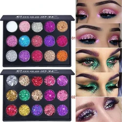 Paleta de sombras de ojos con lentejuelas brillantes, paleta de maquillaje de ojos de diamante, paleta de sombras de ojos de larga duración, maquillaje de belleza, cosméticos