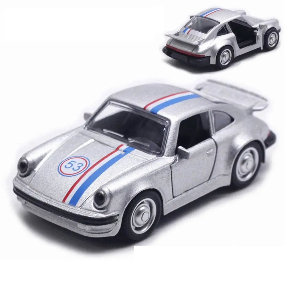 New Alloy Pullback Car 1:43 Cartoon Design Motorcycle Model Door Can Open Retro Style Cake Decoration