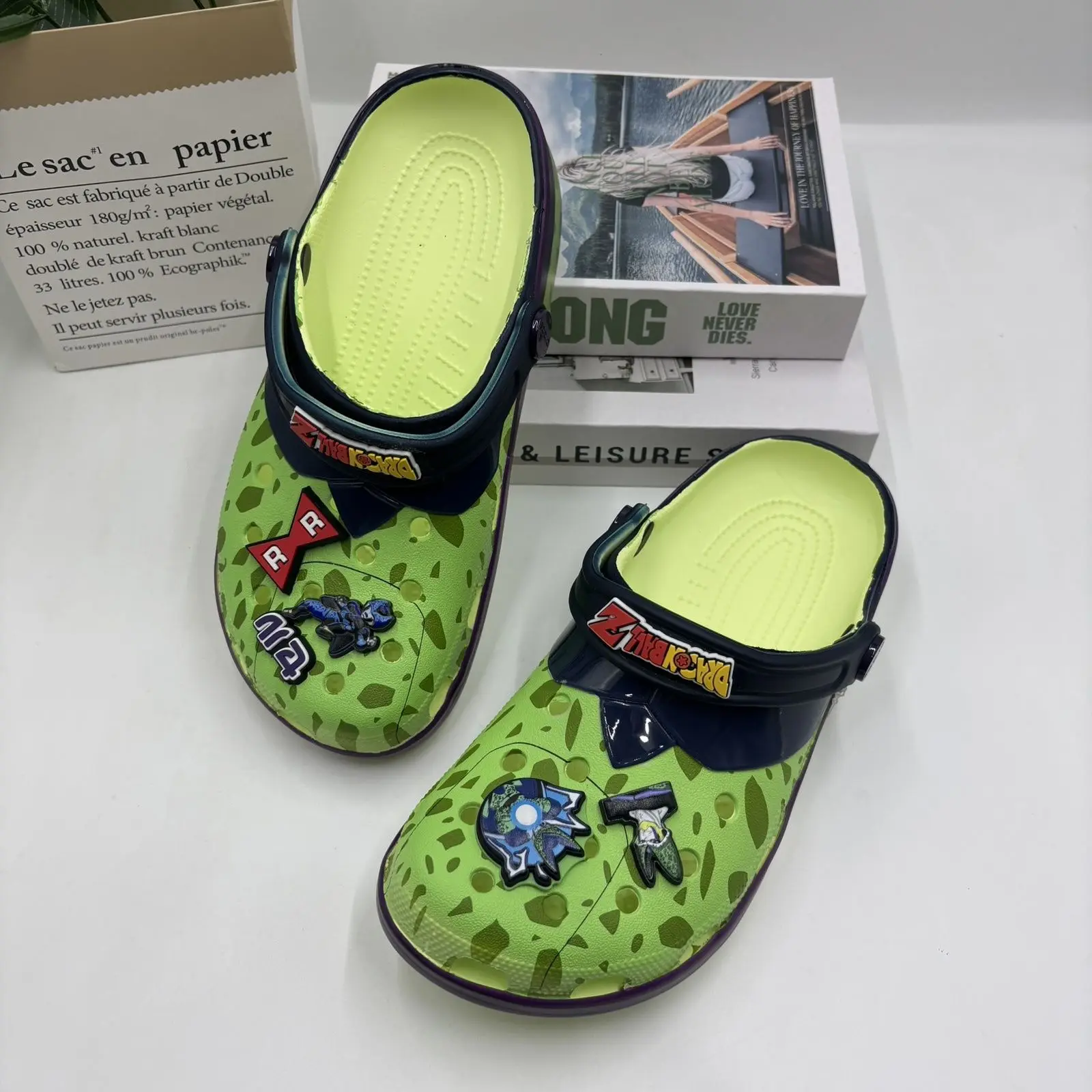 Naruto Jiraiya Anime Clogs Eva Slip On Garden Shoes with Detachable Charms Non Slip Casual Beach Mules Men Women Fans Cartoon