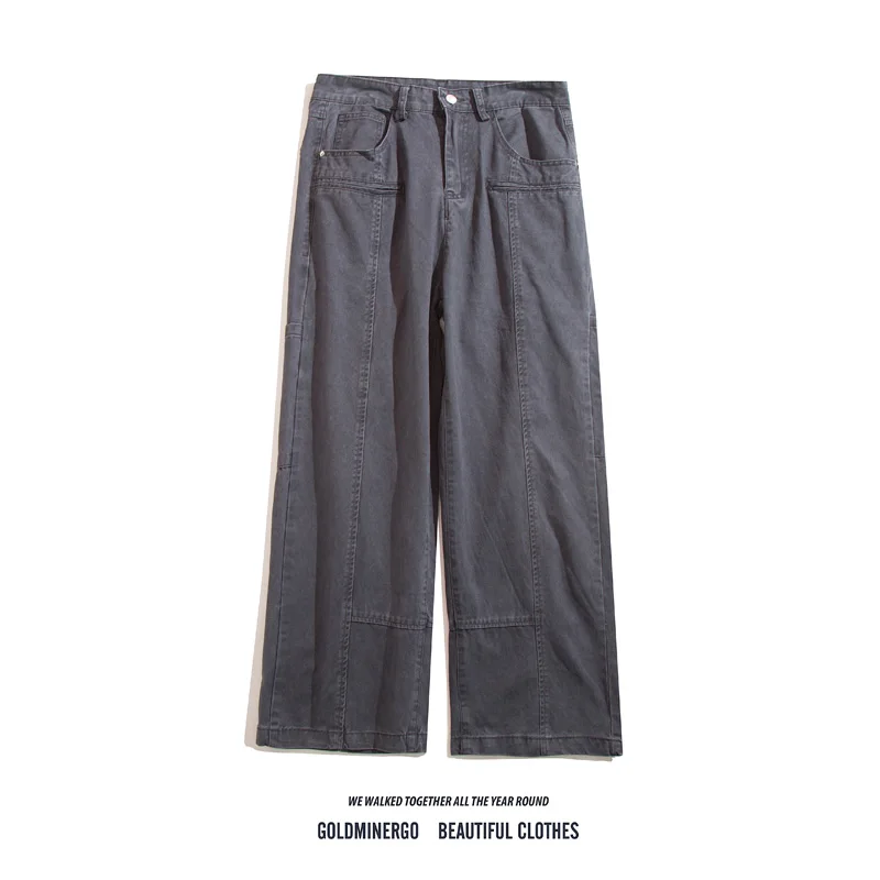 

American Vintage Waed Straight Leg Workwear Pants Loose Wide Leg Casual Long Trousers for Men And Women High Street Trend