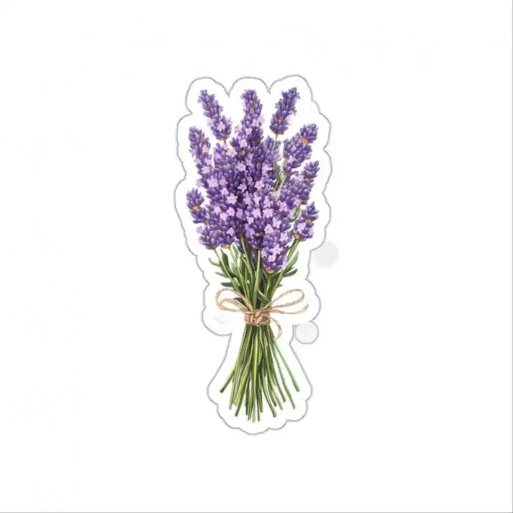Purple Lavender Sticker Lavender Decal Flower Floral Nature Lilac Violet Laptop Dec Waterproof Stickers For Decorating Car Windo
