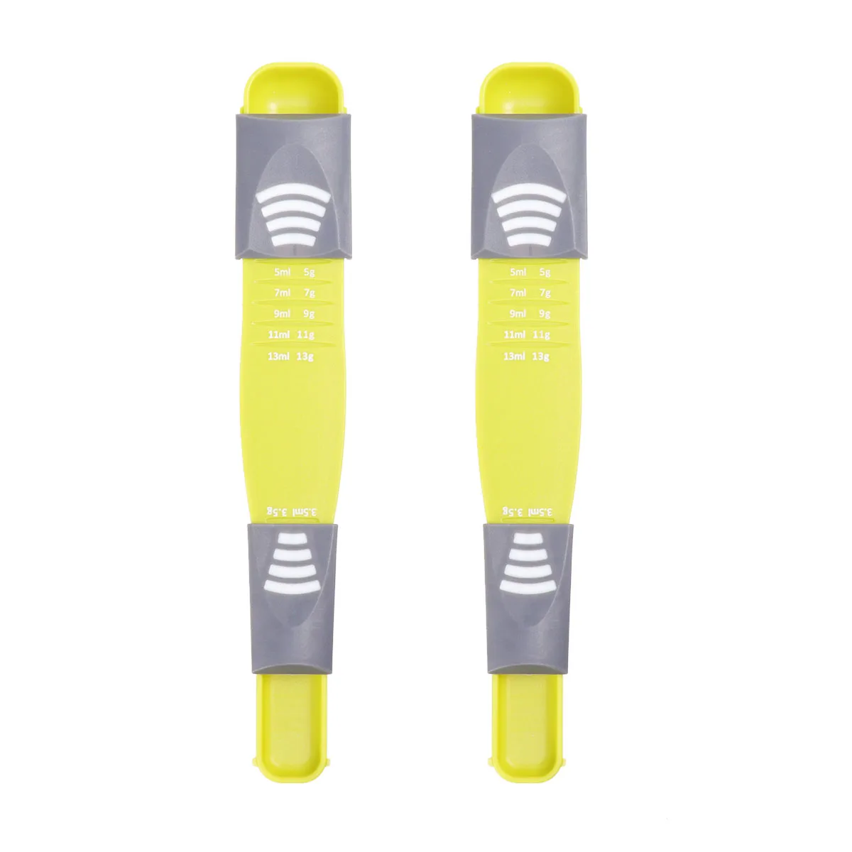 

2pcs Measuring Spoons Double Ends Adjustable Scales Dry Liquid Ingredients Baking Tool Kitchen Accessory