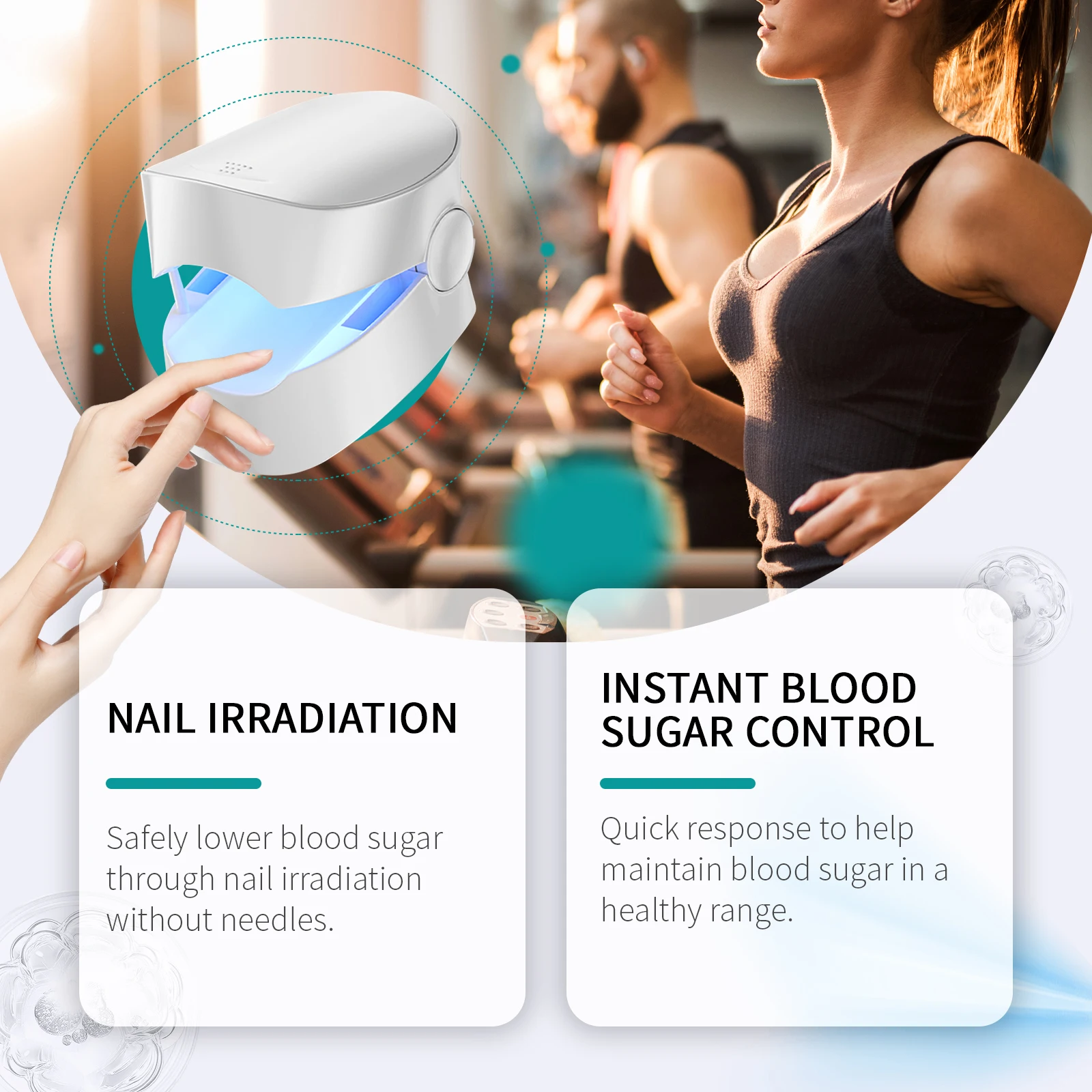 Houkea Body Care Irradiation Instrument Relieves Body Function, Rejuvenates, Maintains and Comforts Nail Care Instrument