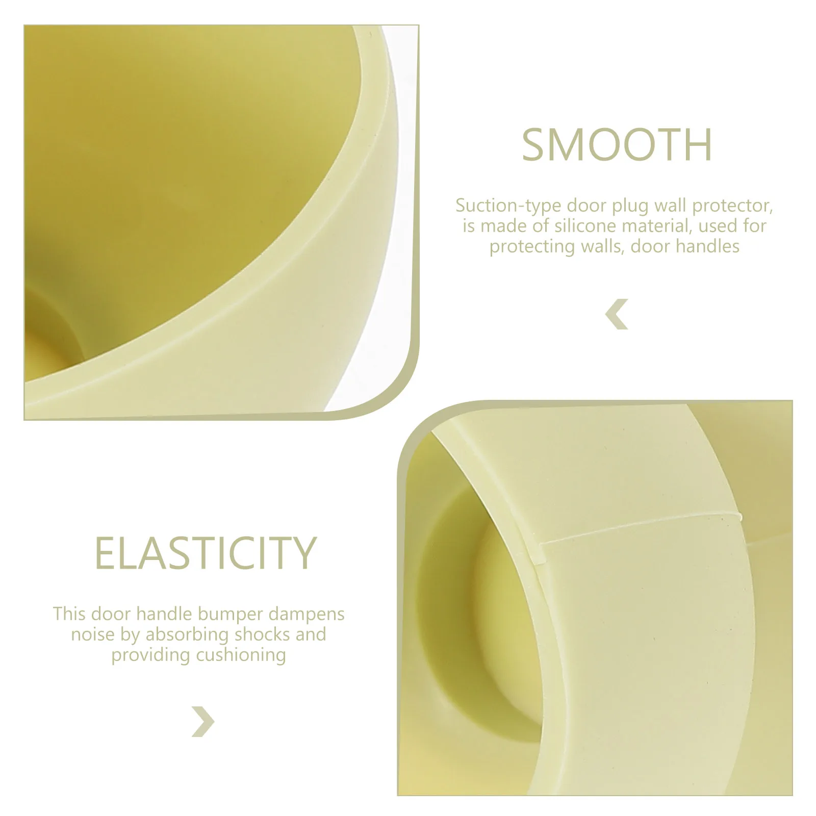 

Door Handle Protector Silicone Suction-Type Wall -Absorbent Pad For Door Knob Anti-Collision Guard Bedroom