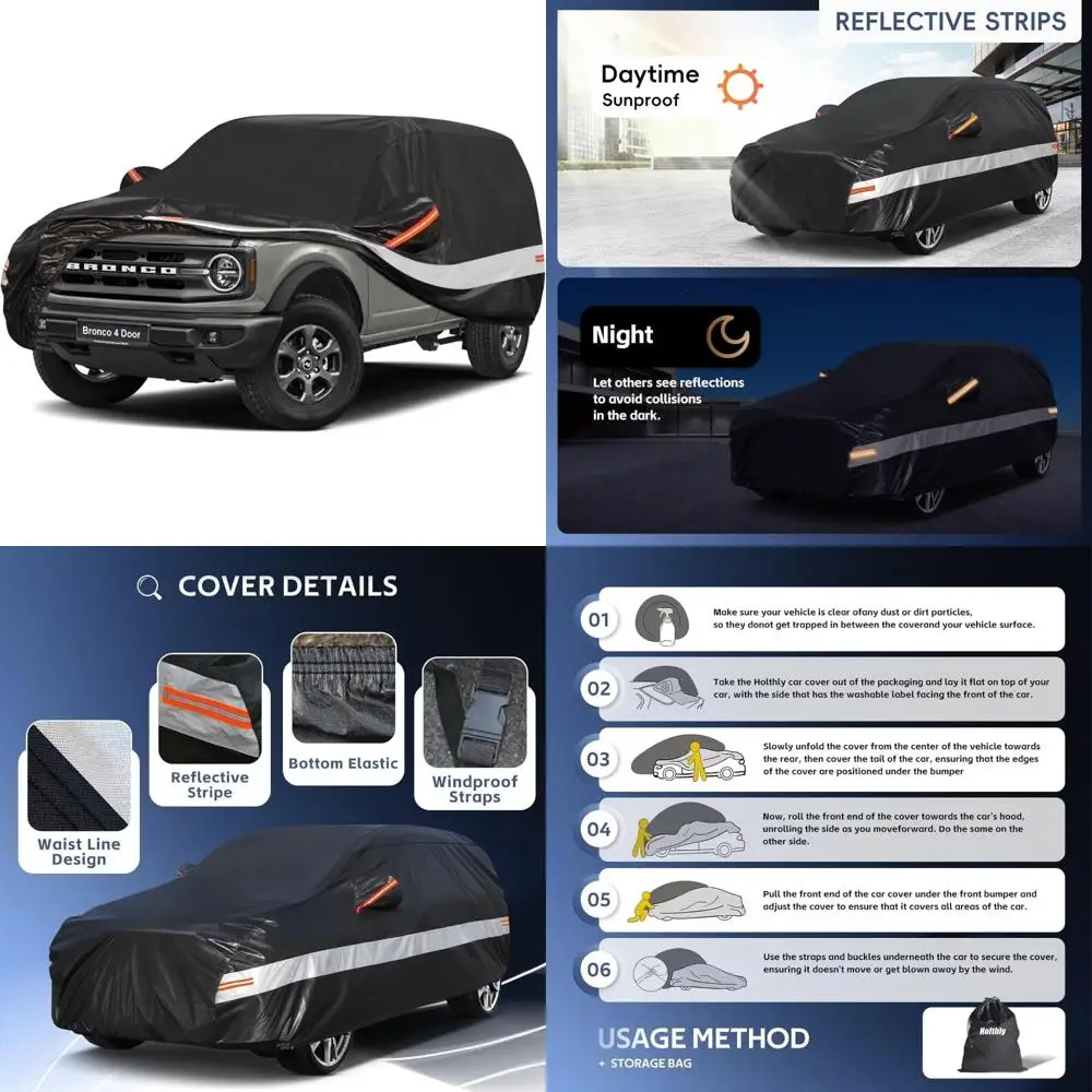 

Custom Waterproof 10-Layer SUV Car Cover for 4-Door Models (2021-2025), All-Weather Outdoor Full Coverage Protection