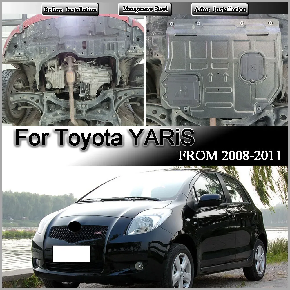 Protective Plate For Engine Chassis Guard Board Engine Protection Plate Multiple Material For Toyota YARiS 2008-2011 1.3L 1.6L