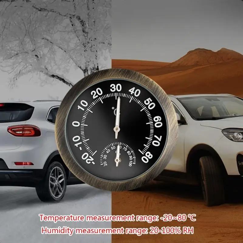 L74C Night Glow Car Thermometer Hygrometer Temperature Humidity Meter Convenient