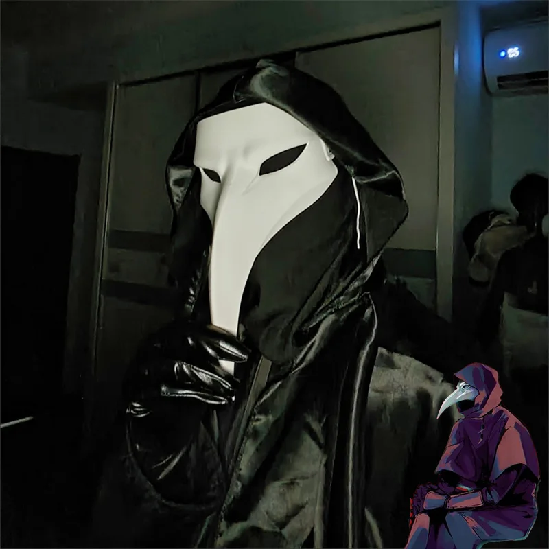 SCP Foundation SCP-049-J The Plague Fellow Cosplay Mask Doctor Schnabel Facepiece Full Face Masks Helmet Carnival Halloween Prop