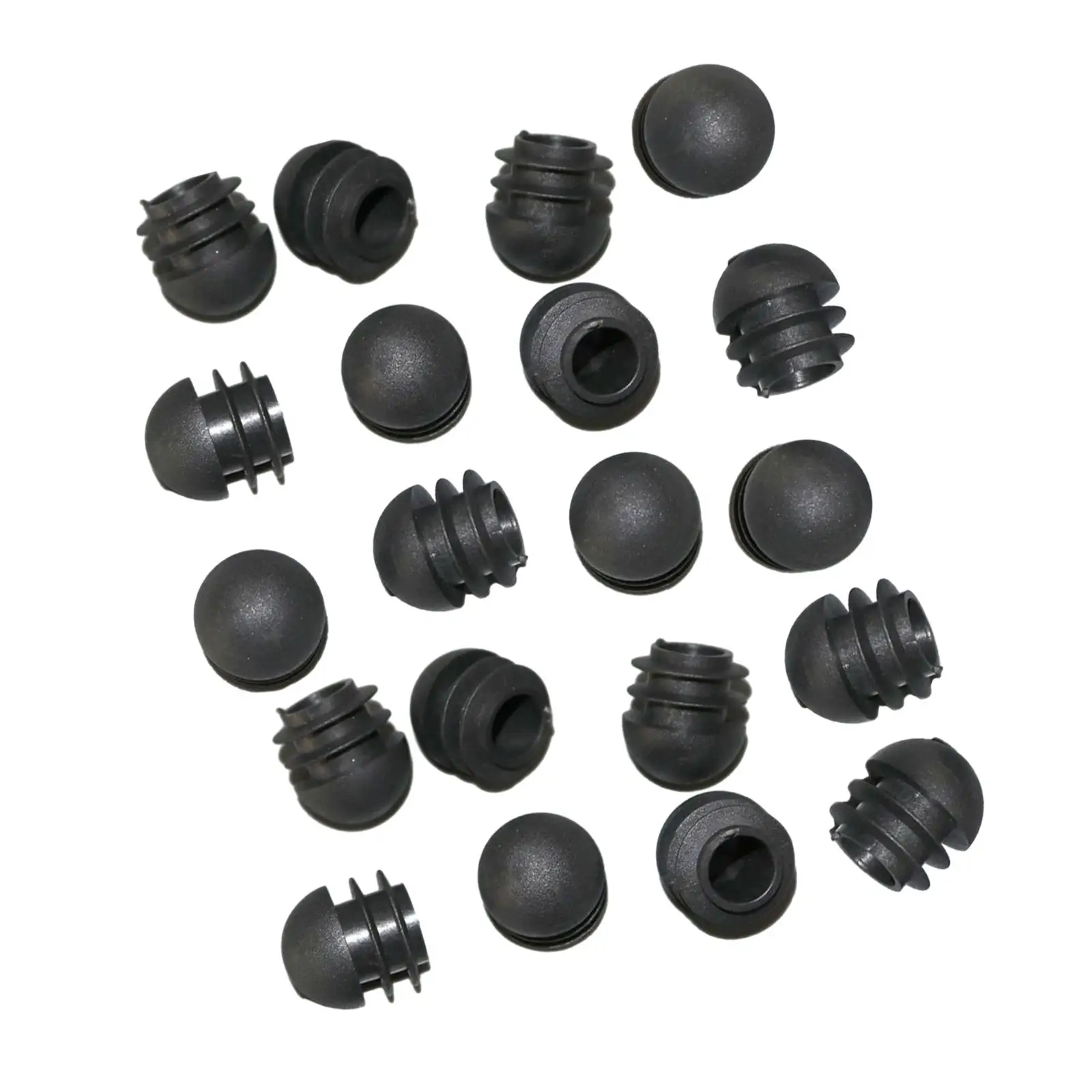 

20Pcs Round Tube Inserts Domed Plug Pipe Cap 19mm End Cap Plugs Furniture Protection for Luggage Racks Table Legs Ladders Chairs