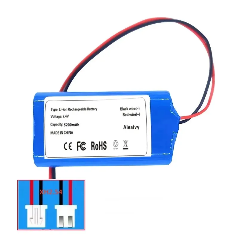 

Battery 7.4V 6800mAh 18650 Rechargeable Battery Pack With PH2.0/XH2.54 Plug For Emergency LED Light Fishing Lamp