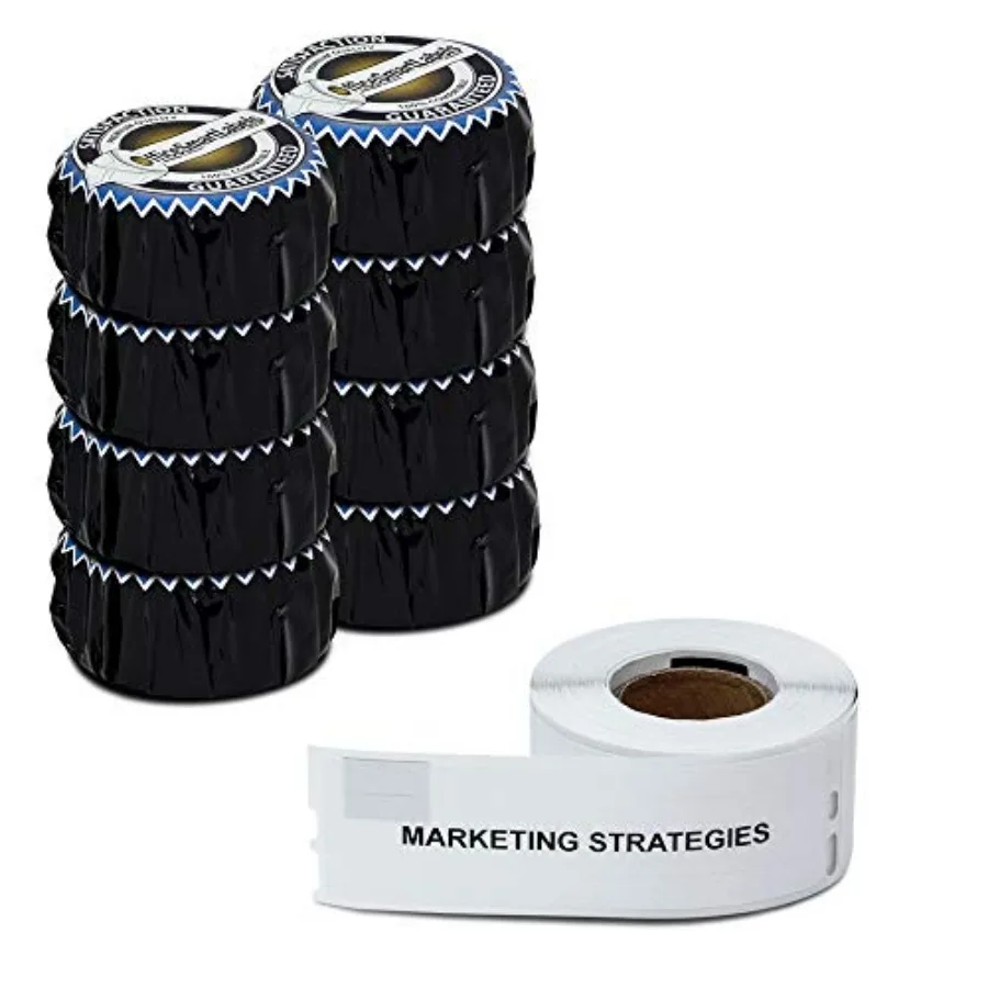 

9/16 x 3-7/16 inch White File Folder Labels Compatible with 30327 8 Rolls/ 130 Labels Per Roll