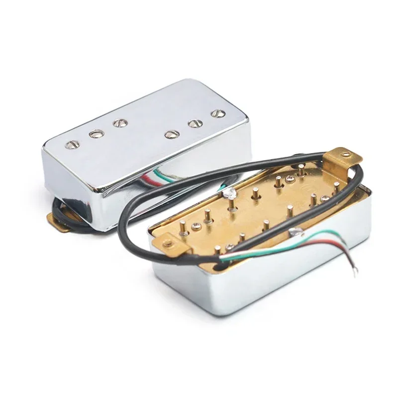 

Electric Guitar Humbucker Pickup Chrome Color Two Line 6 Hole for LP Guitar