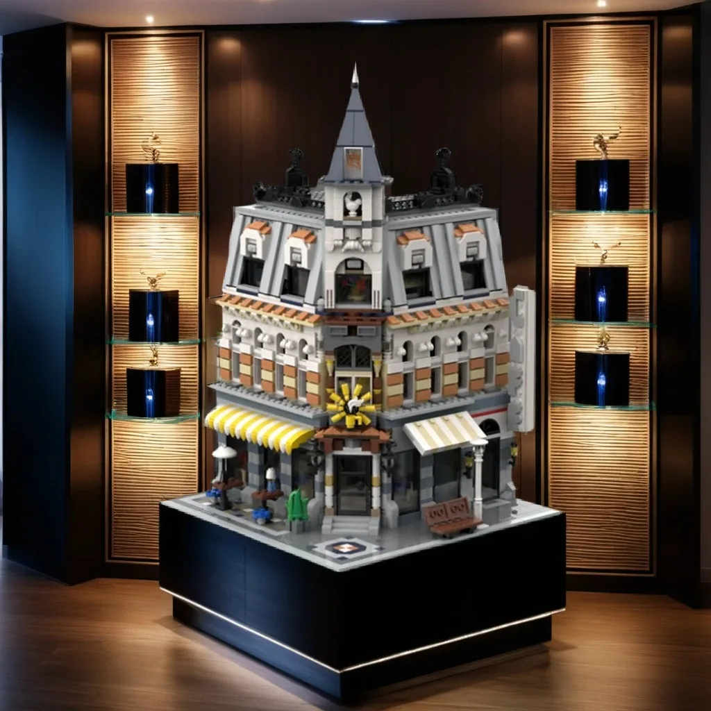 2396pcs MOC Modular Buildings Cafe Corner - Assembly Square Alternative Build Model Building Blocks Christmas Gift Toy Idea
