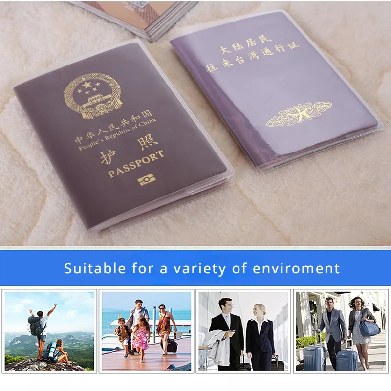 2pcs Pass Card Passport Cover Protector Frosted Transparent Passport Holder Protective Case Sleeve World Travel Passport Case