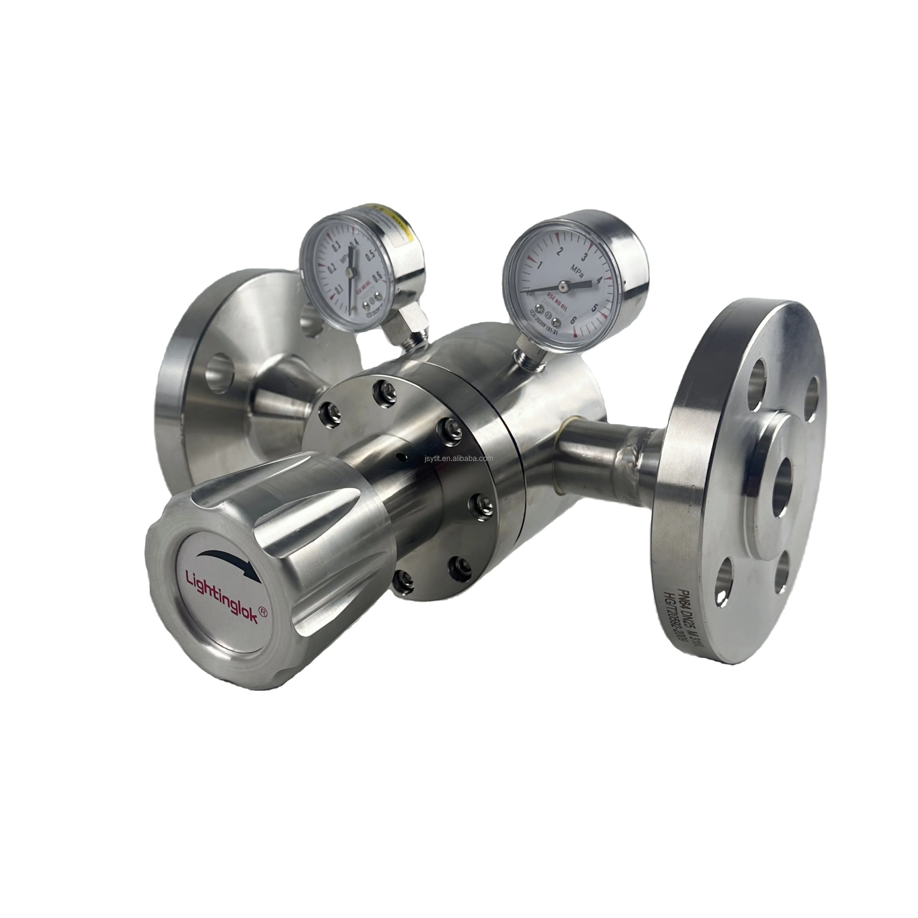 SS316 3000psi Inlet High Flow Flanged Pneumatic Regulator Pressure Regulator Valve