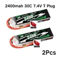 2Pcs 2400mah 2S T