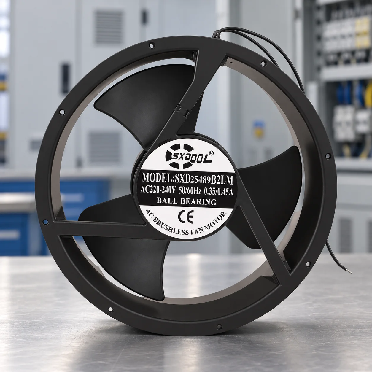 SXD25489B2LM Ø254x89mm 25489 AC 220-240V 50/60Hz 0.35/0.45A Ball Bearing Axial Cooling Fan for SXDOOL
