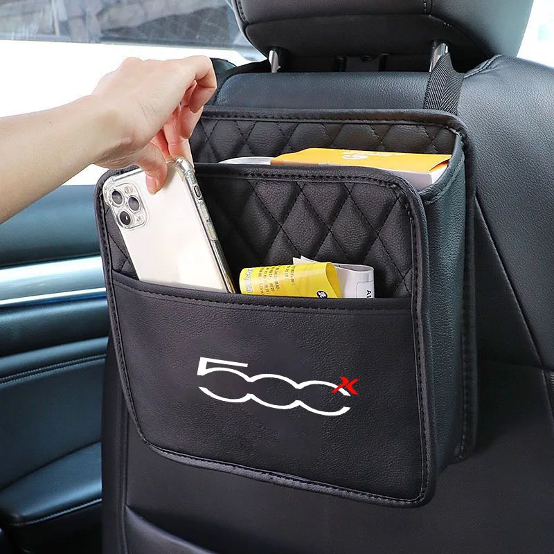 Car Backseat Large Capacity Storage Bag For FIAT 500X 500 500E 500L 500C 500S Car Accessories Protectors for Trip Kids Travel