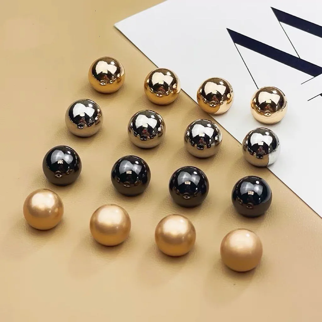 10Pcs/Lot Retro Small Beads Metal Button Chiffon Shirt Sewing  Clothing Simple Decorative Button