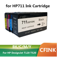 Compatible For HP 711XL 711 for HP711 Ink Cartridge For HP Designjet T120 T125 T130 T520 T525 T530 Printer