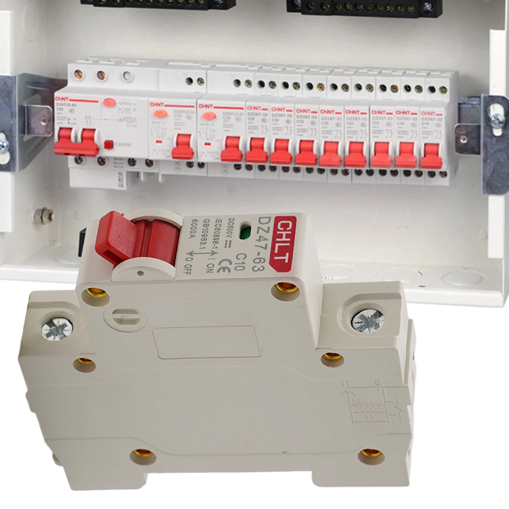Solar PV Breaker Circuit Breaker Outdoors 1 Pole 1PCS 63A ABS/Plastic Accessories Charging/Power DC 500V Form C