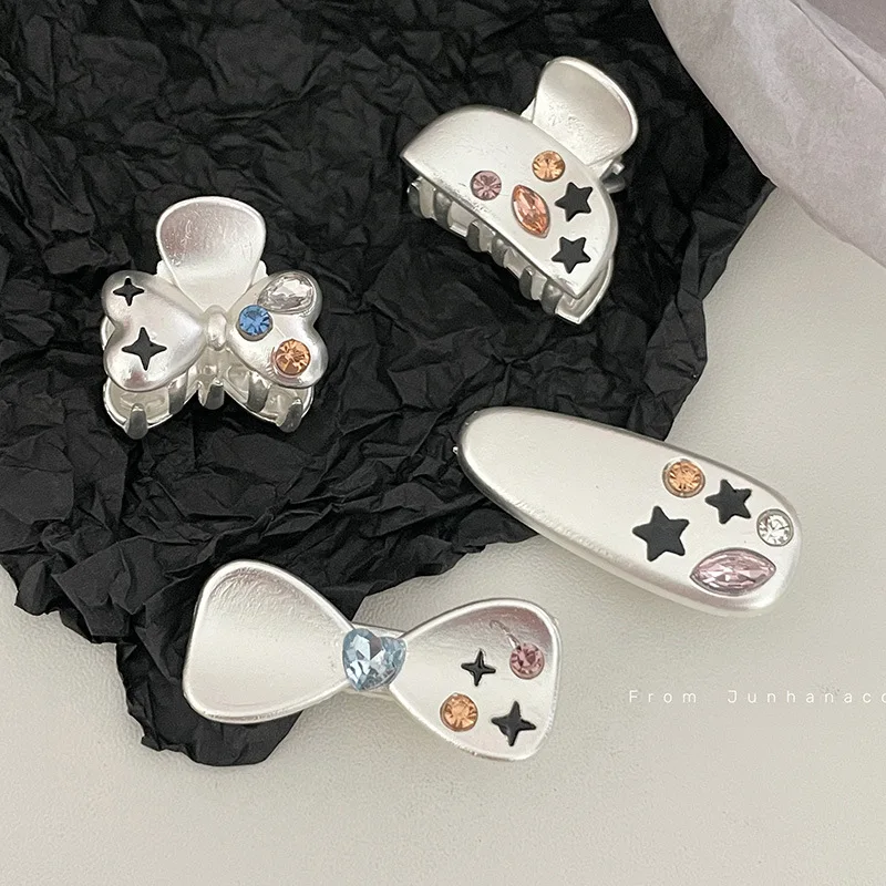 XINGX Embellishment ~ Frosted Mini Barrettes Girls' Bangs Broken Forehead Hairpin Side Short Hair Small Hair Accessories