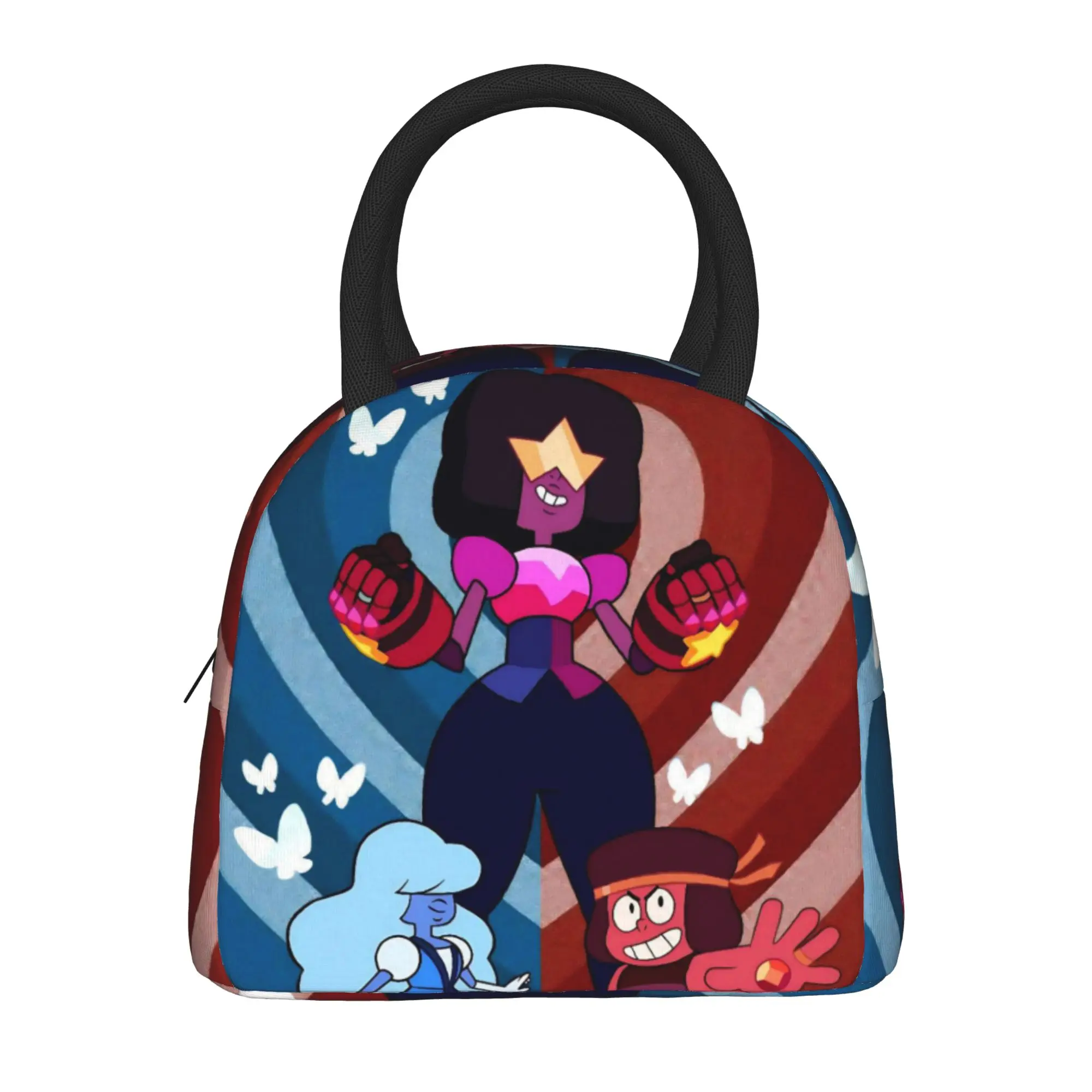 Crystal Gems Steven Universe  Lunch Bag  Portable Lunch Box Child School Graphic Cooler Bag Retro Oxford Thermal Lunch Bags