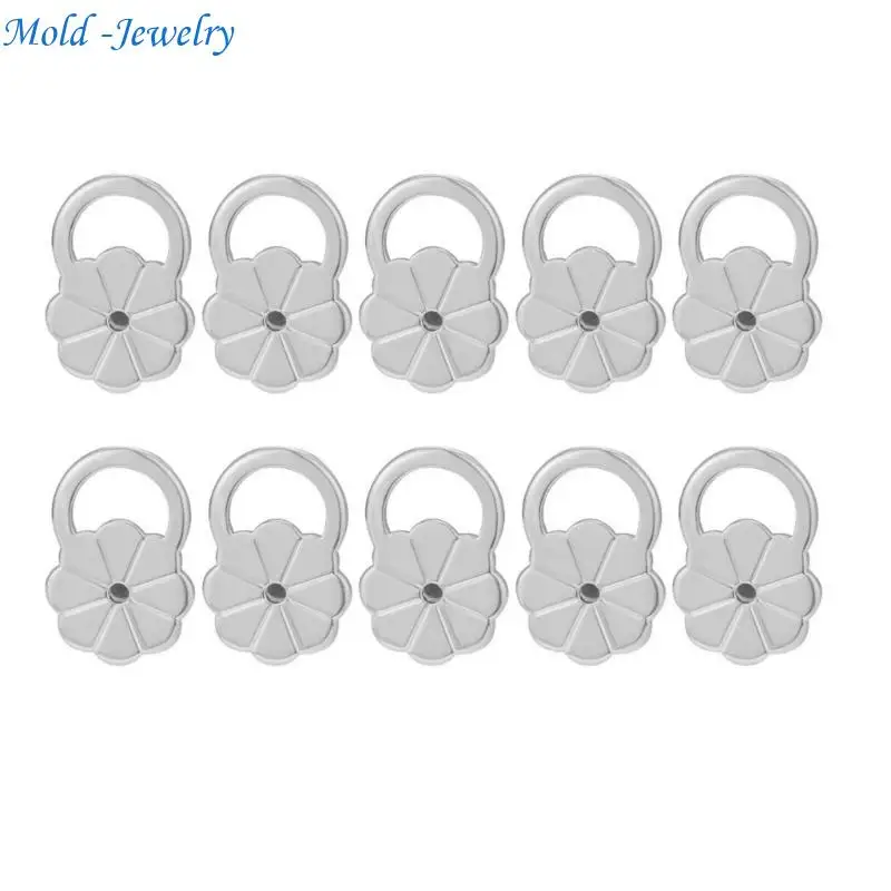 

69HB Ear Support Lifters for Earrings Elegant Plum Blossom Shaped Earring Backs
