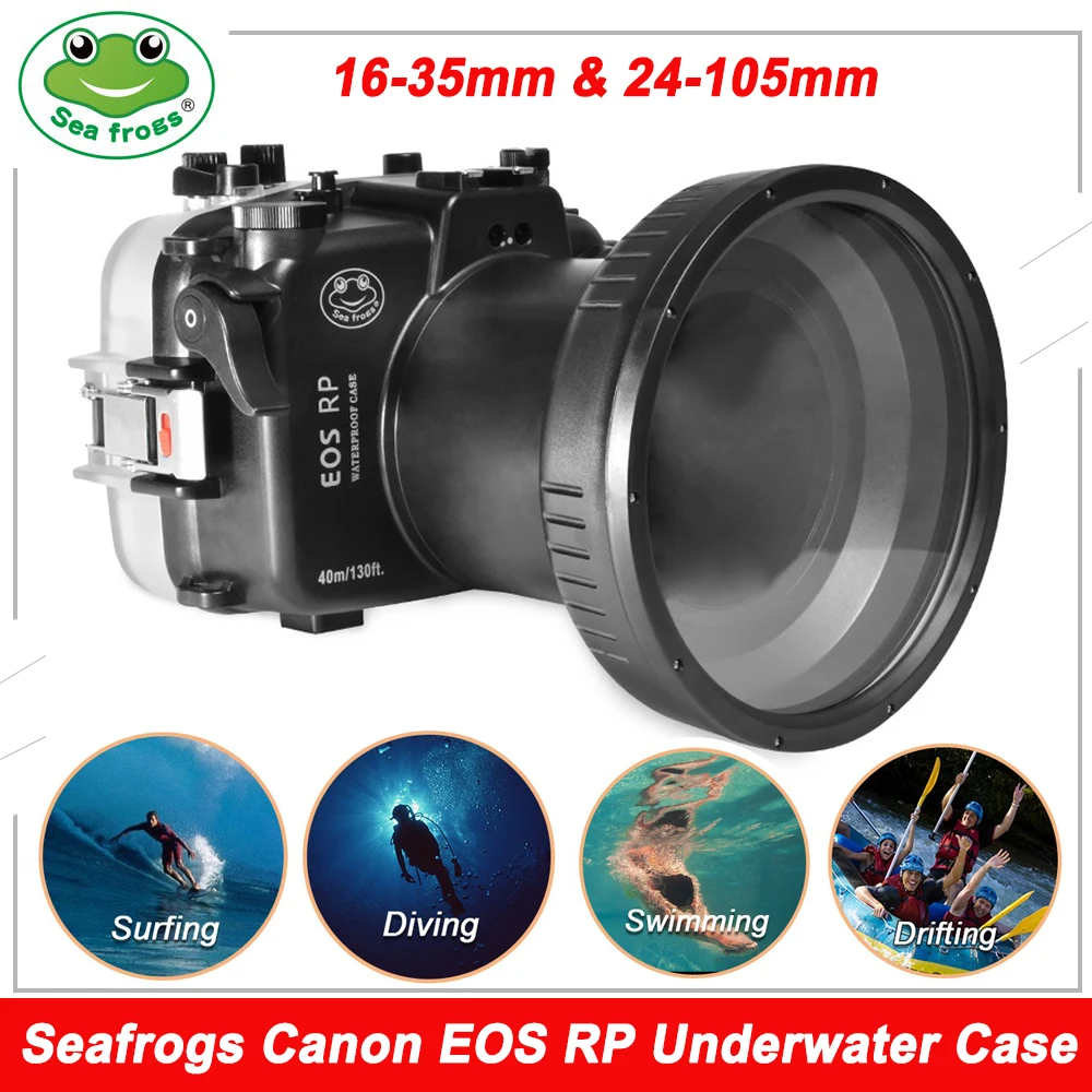 

Seafrogs Waterproof Housing For Canon EOS RP 16-35mm 24-105mm Camera Waterproof Housing Case 40m 130ft Underwater Photography