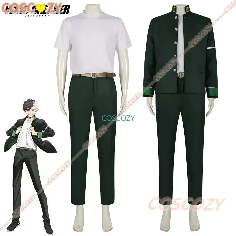 Haruka Sakura Cosplay Men, Peruca de Fantasia, Anime, Wind Breaker, Roupas, Casaco, Calças, Masculino, Halloween, Carnaval, Fatos