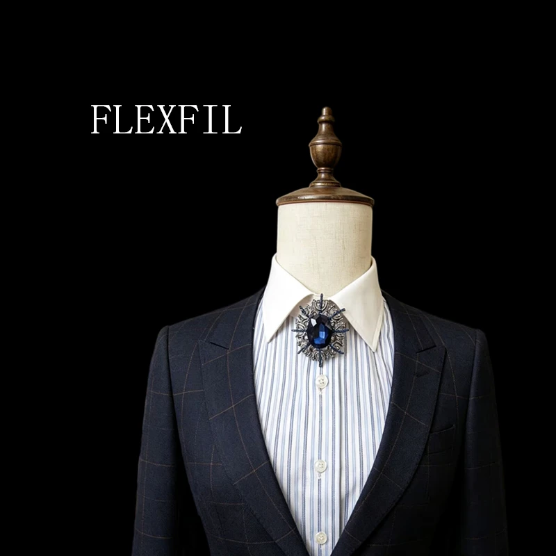 

FLEXFIL Luxury bow tie for men's women Brand crystal Butterfly Party Baroque business Bowknot wedding abotoaduras Jewelry