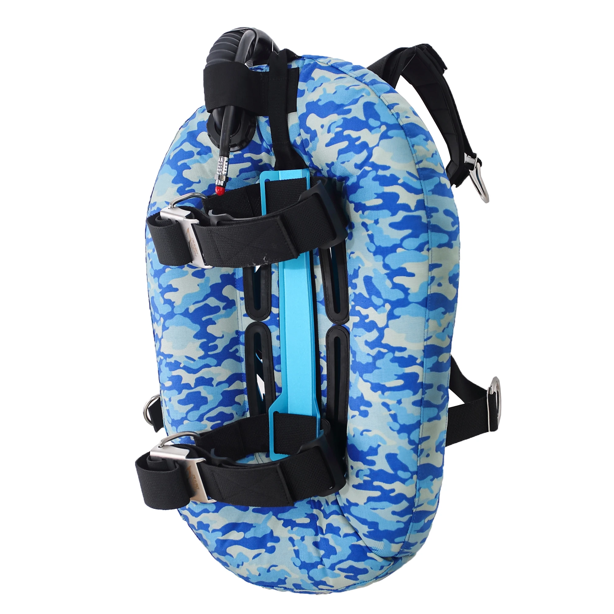 30LBS Scuba Tech Diving BCD for Travel Backmount Donut Wing with Single Cylinder STA Harness Buoyancy Compensators Camouflage