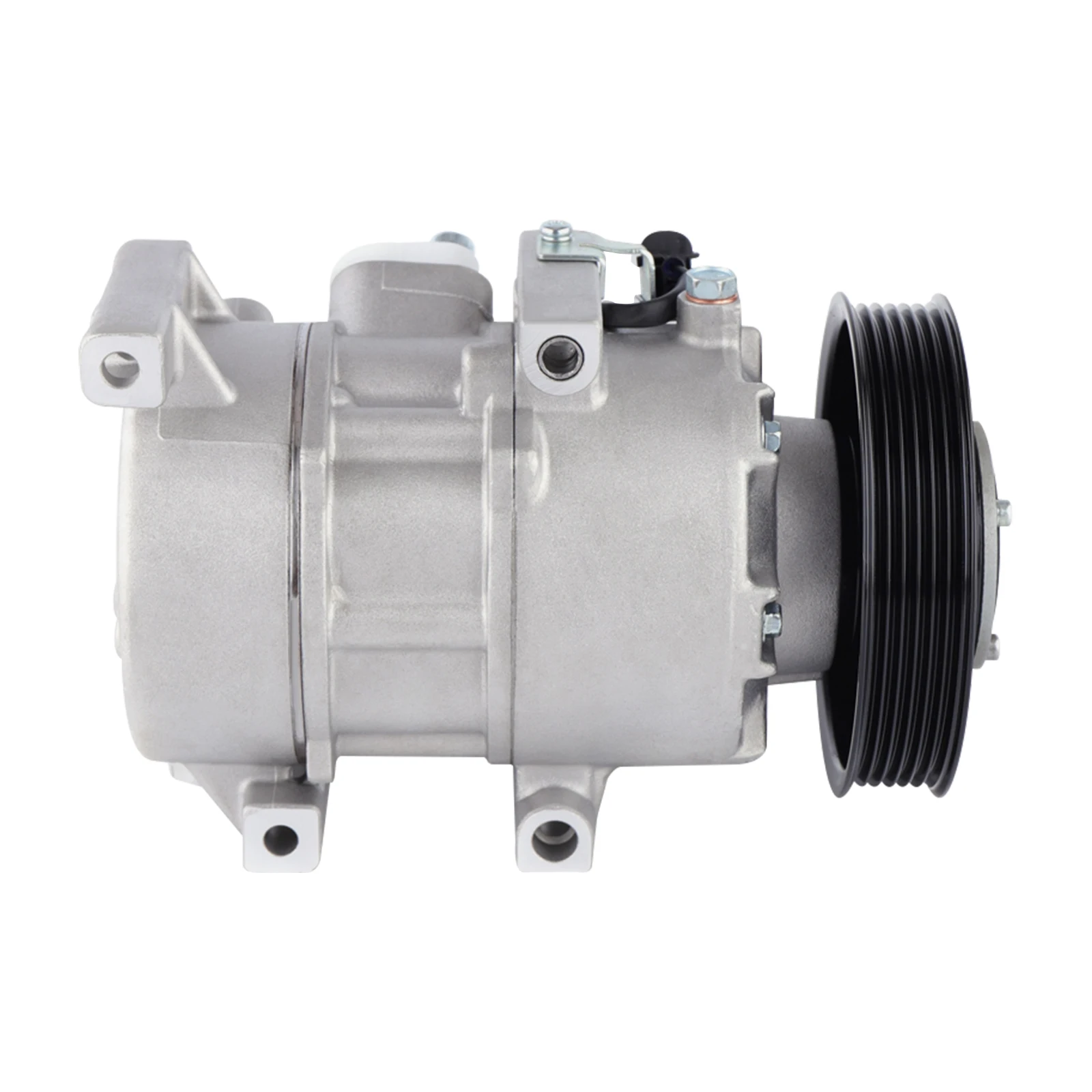 AC Compressor With Clutch For Hyundai Accent Automatic Temperature Control KIA Rio Silver Black Direct Replacement DVE12 Type