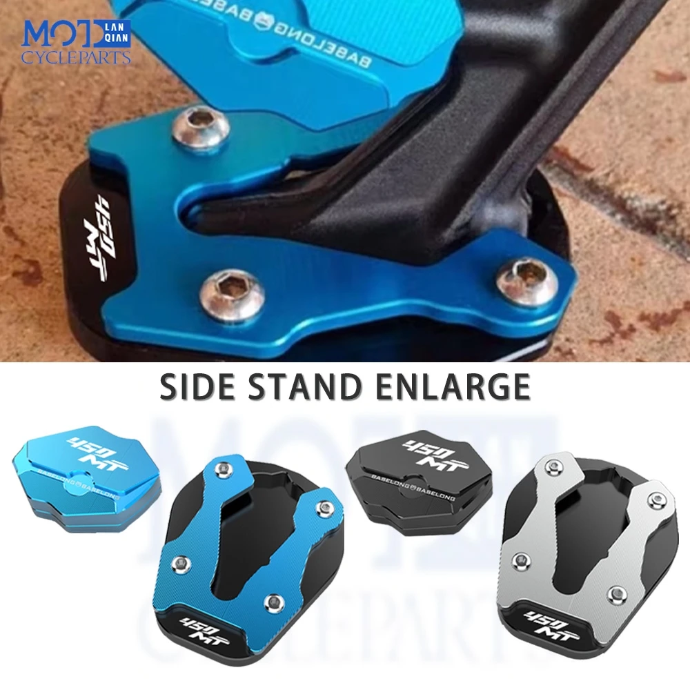 

Motorcycles Accessories Foot Side Stand Enlarger Plate Pads Kickstand Extension For CFMOTO 450 MT 450MT Ibex 450 2024 2025 2026