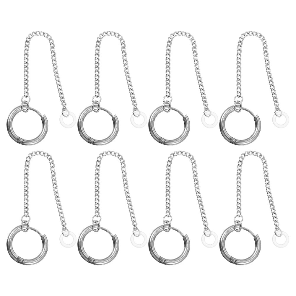 

8pcs Anti-lost Earrings for Earphones Sport Holder Loss Device Clip Comfortable Fit Women Trendy Earring Chain Accessories