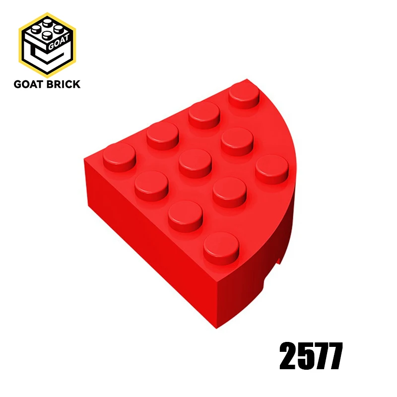 10 Stuks MOC Onderdelen 2577 Baksteen Ronde Hoek 4x4 Volledige Baksteen Compatibel Bricks DIY Assmble Bouwstenen Deeltje Kid speelgoed Gift