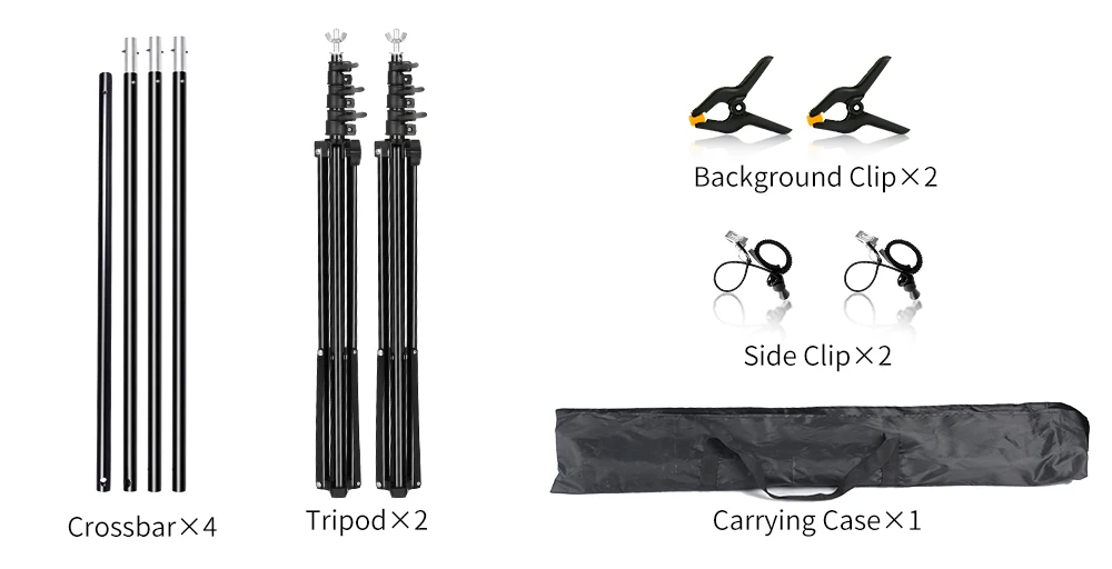2X2M 2X3M 2.6X3M Background Support System Photography Backdrops Stand Photo Studio Kit Chromakey Green Screen Frame