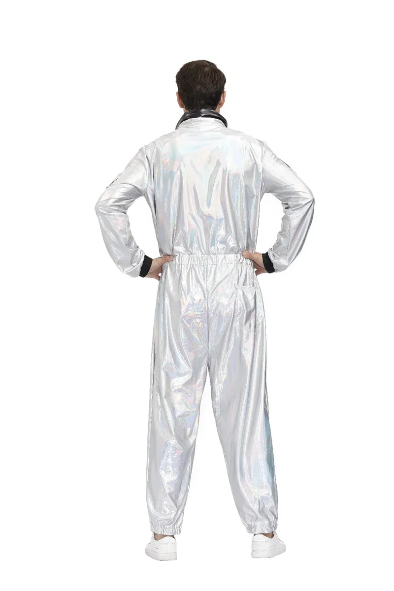 Tuta uniforme per coppia di astronauti spaziali per adulti Costume da pilota cosplay per feste di carnevale di Purim di Halloween