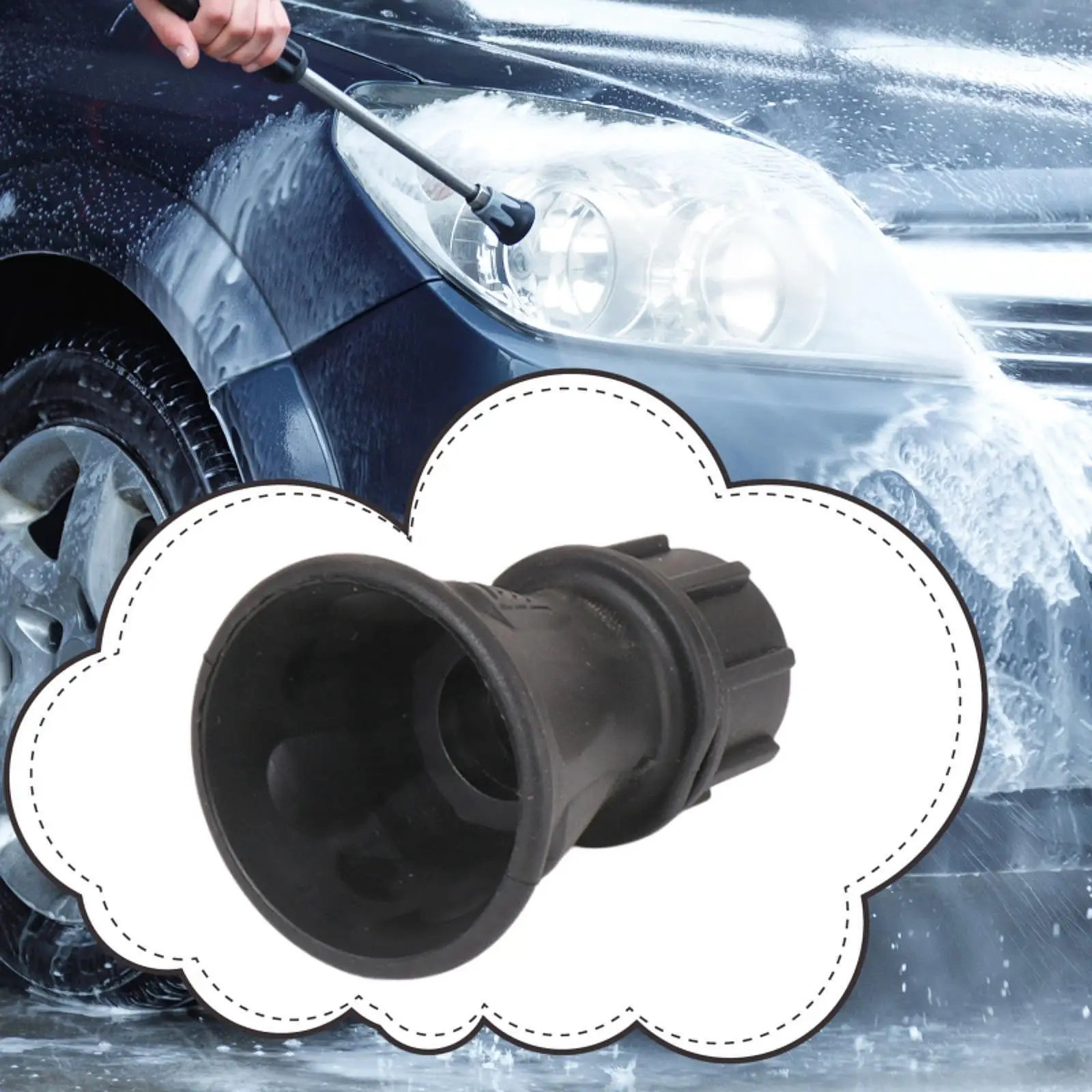 Pressure Washer Nozzle Guard Black Rubber Direct Replace Protection Accessory for High Pressure Cleaning Tool