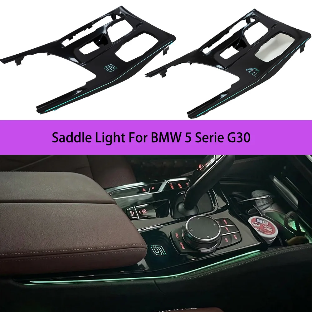 11 Colour Center Console Ambient Light Saddle Light for BMW 5 6 Series X3 X4 IX3, G30 G31 G32 G01 G02 G08 Ambient Light Upgrade