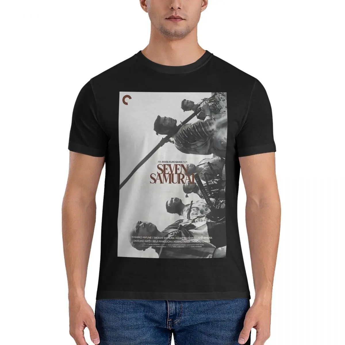 Men POSTERS Scoop T Shirt Seven Samurai Cotton Clothes Funny Short Sleeve O Neck Tees Classic T-Shirts